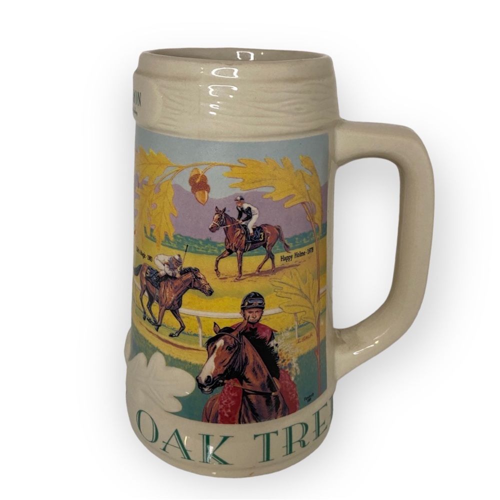 Collectible 1997 Oak Tree Stein Mug Tribute To Chris McCarron Limited Edition